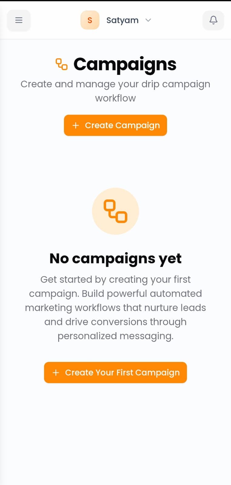 Push notification dashboard